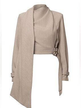 NWT JLUXLABEL STONE ALIGNED SCARF TOP - SIZE SMALL